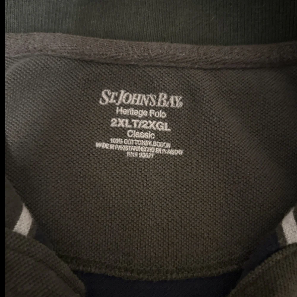 St Johns Bay Rugby Shirt Mens 2x Y2K Striped Polo Long Sleeve - Picture 4 of 5